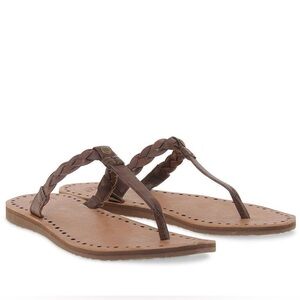 UGG Women's Brown Leather Sandals, size 8